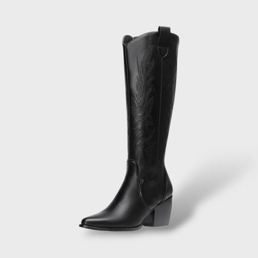 Botas de Mujer Vaqueras Clásicas con Punta Afilada