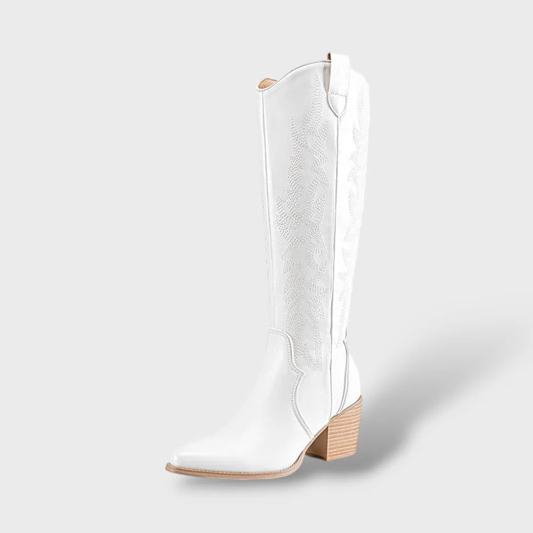 Botas de Mujer Vaqueras Clásicas con Punta Afilada