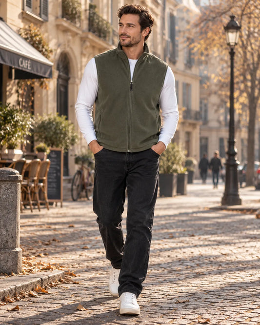 Chaleco de Hombre Casual Ligero con Cremallera