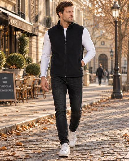 Chaleco de Hombre Casual Ligero con Cremallera