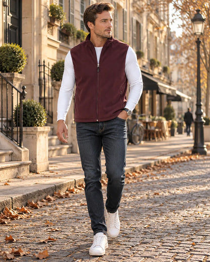 Chaleco de Hombre Casual Ligero con Cremallera