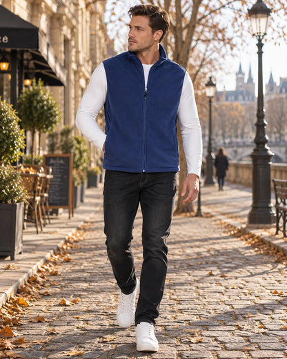 Chaleco de Hombre Casual Ligero con Cremallera