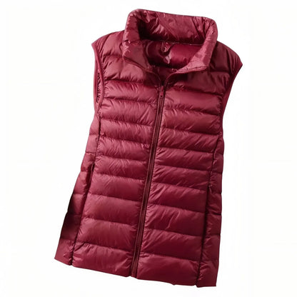 Chaleco de Mujer Acolchado Ligero con Cuello Alto