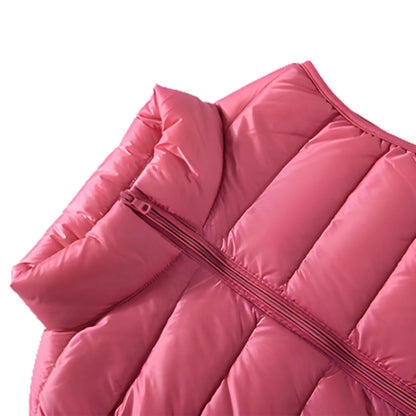 Chaleco de Mujer Acolchado Ligero con Cuello Alto