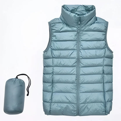 Chaleco de Mujer Acolchado Ligero con Cuello Alto