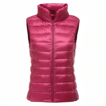 Chaleco de Mujer Acolchado Ligero con Cuello Alto