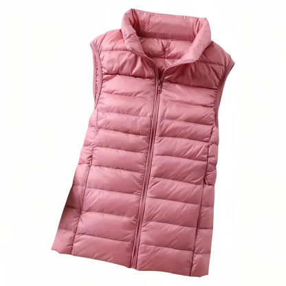 Chaleco de Mujer Acolchado Ligero con Cuello Alto