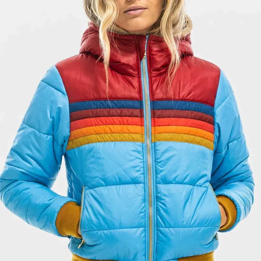 Chaqueta de Invierno de Mujer Acolchada Ligera con Capucha