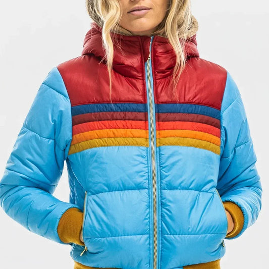 Chaqueta de Invierno de Mujer Acolchada Ligera con Capucha