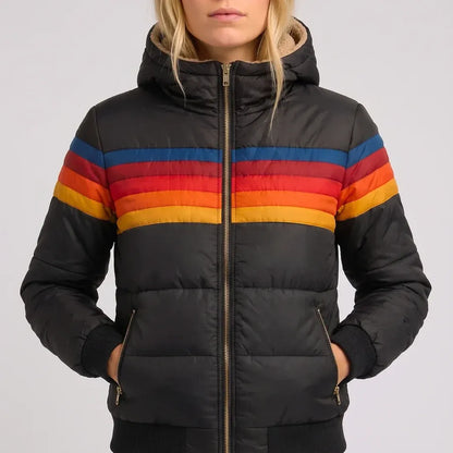 Chaqueta de Invierno de Mujer Acolchada Ligera con Capucha