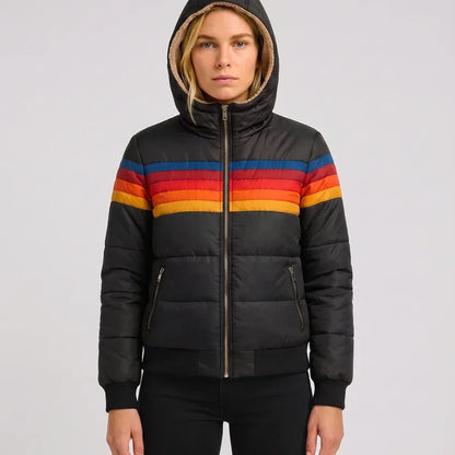 Chaqueta de Invierno de Mujer Acolchada Ligera con Capucha