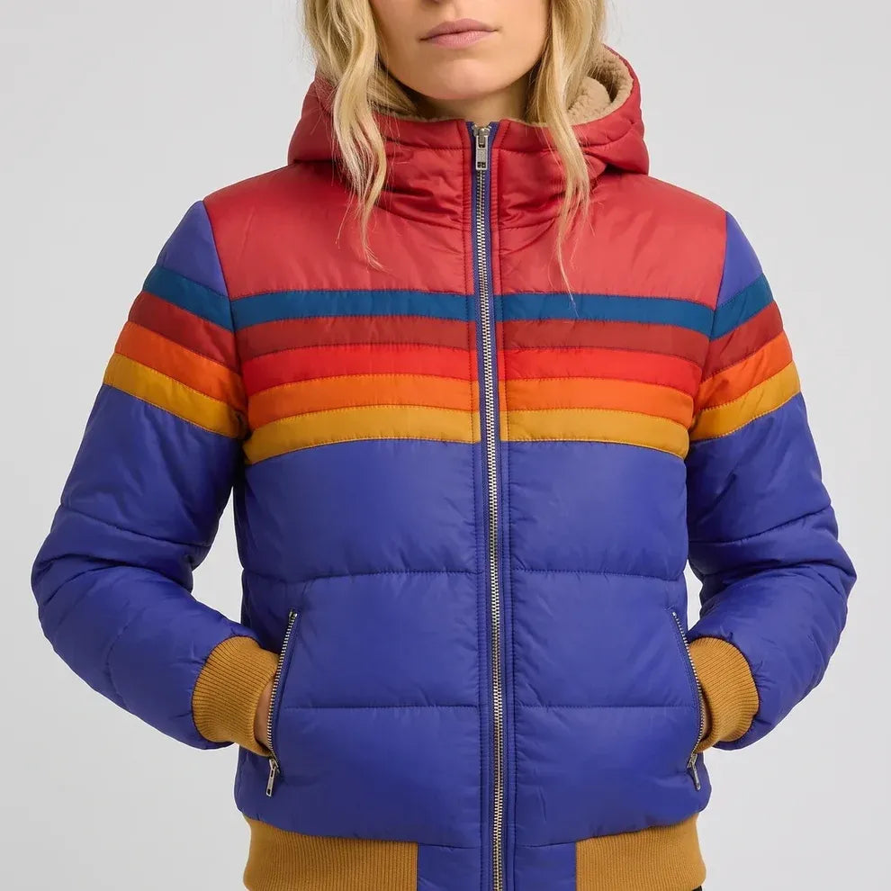 Chaqueta de Invierno de Mujer Acolchada Ligera con Capucha