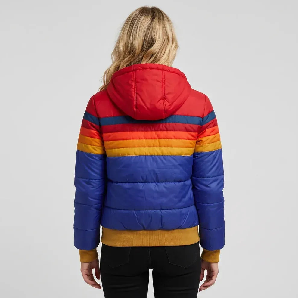 Chaqueta de Invierno de Mujer Acolchada Ligera con Capucha