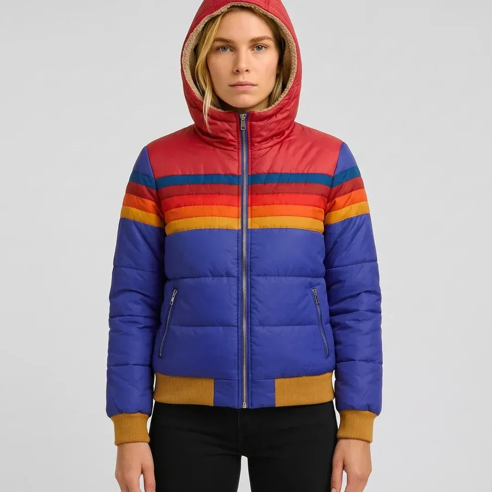 Chaqueta de Invierno de Mujer Acolchada Ligera con Capucha