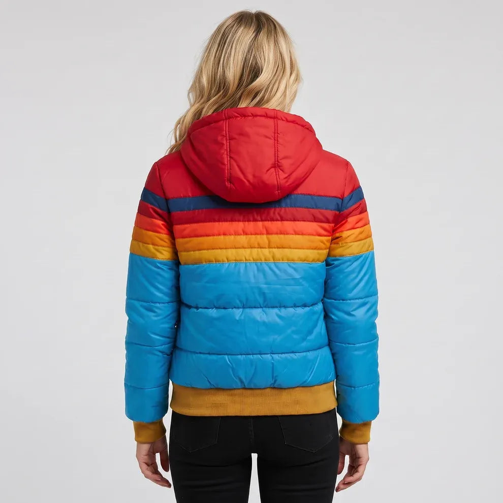 Chaqueta de Invierno de Mujer Acolchada Ligera con Capucha