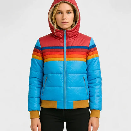 Chaqueta de Invierno de Mujer Acolchada Ligera con Capucha