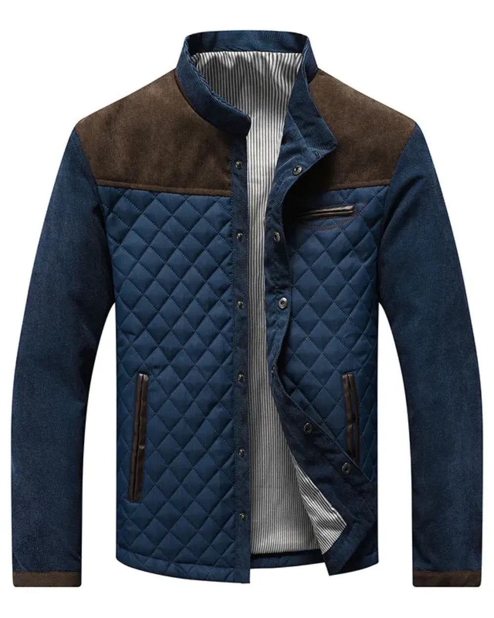Chaqueta de Hombre Acolchada Casual con Bolsillos