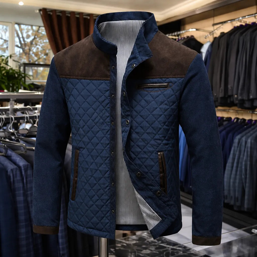 Chaqueta de Hombre Acolchada Casual con Bolsillos