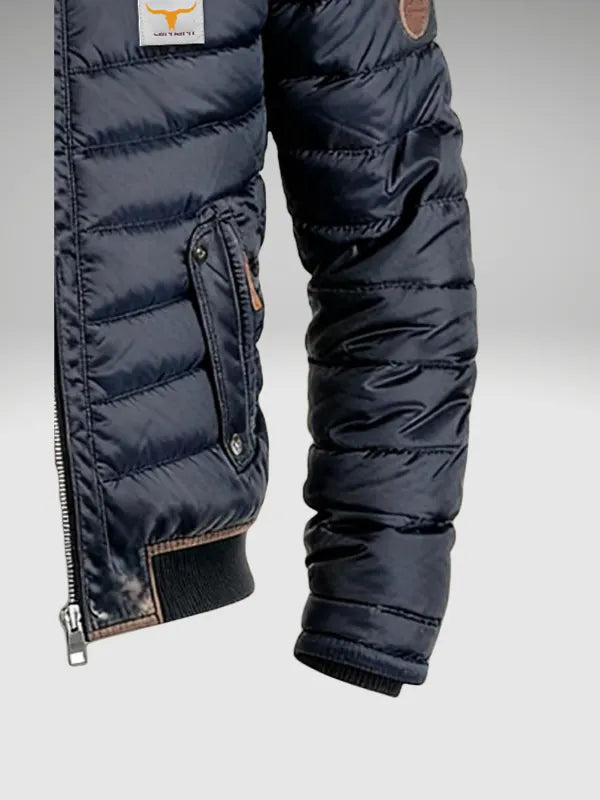 Chaqueta de Hombre Acolchada Casual con Cremallera