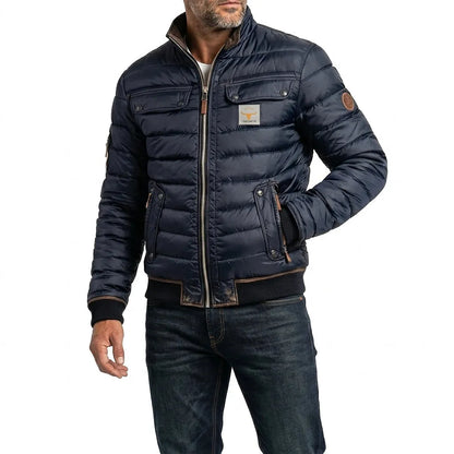 Chaqueta de Hombre Acolchada Casual con Cremallera