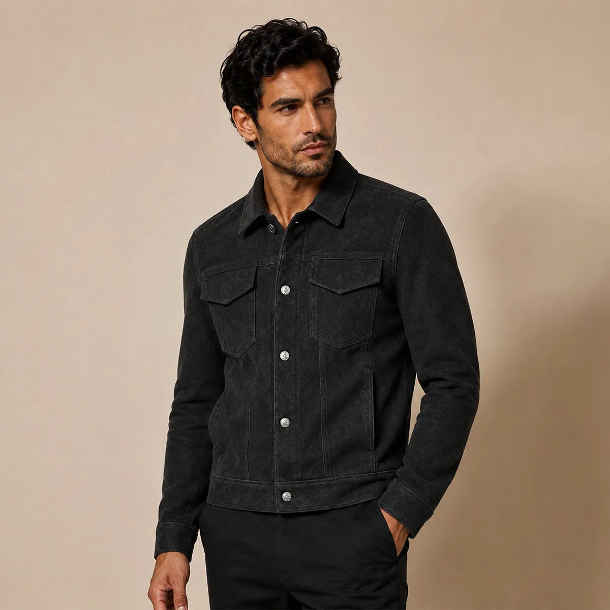 Chaqueta de Hombre Casual Clásica con Botones