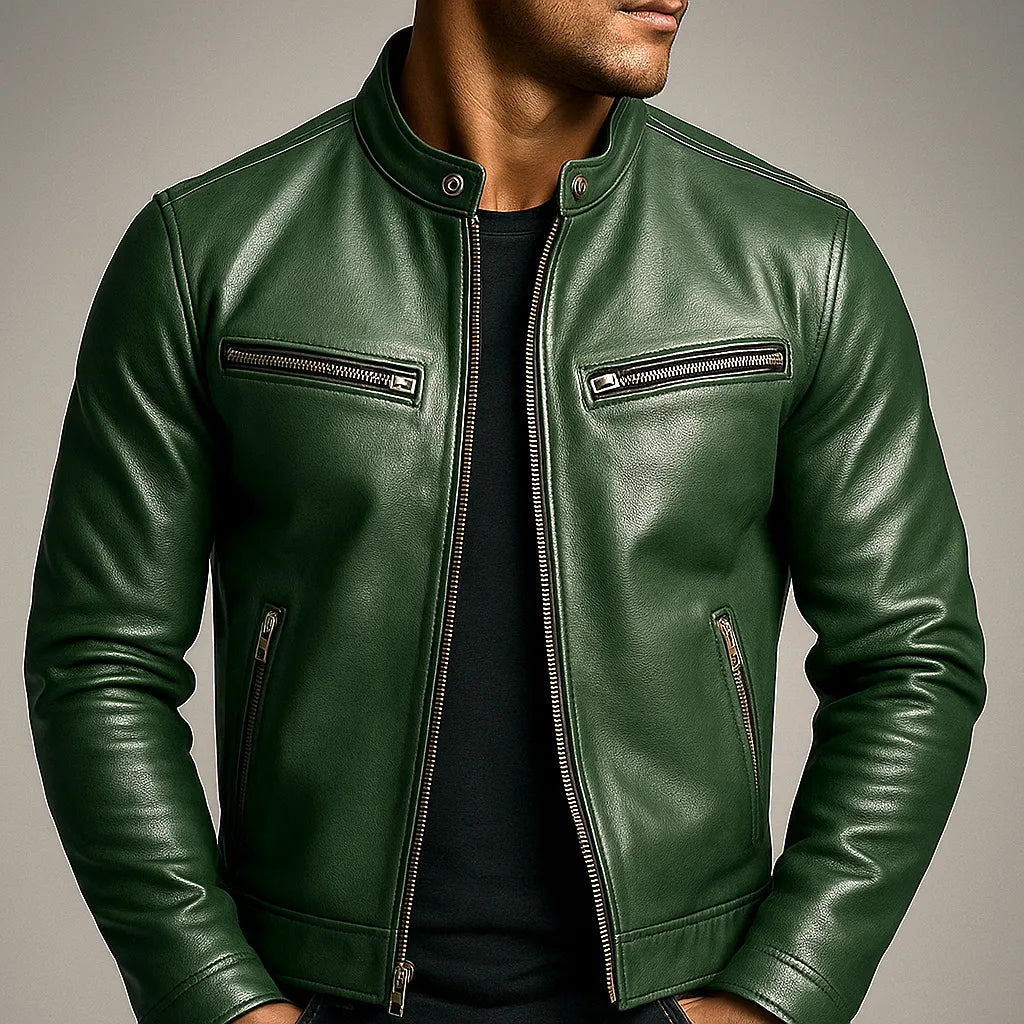 Chaqueta de Hombre Casual Clásica con Cremallera