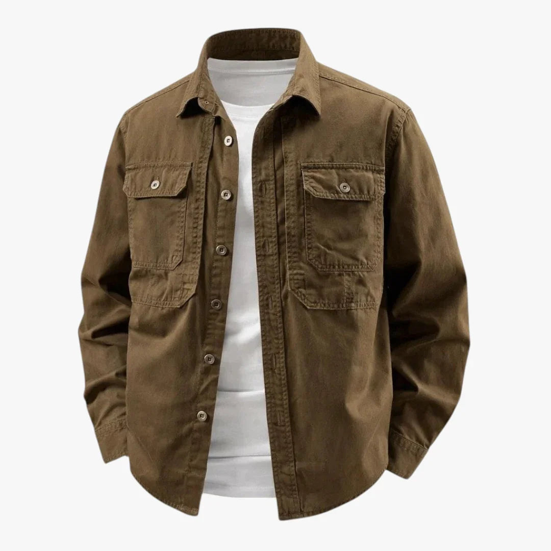 Chaqueta de Hombre Casual Militar con Botones