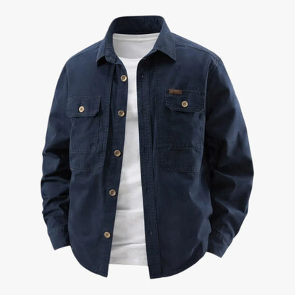 Chaqueta de Hombre Casual Militar con Botones