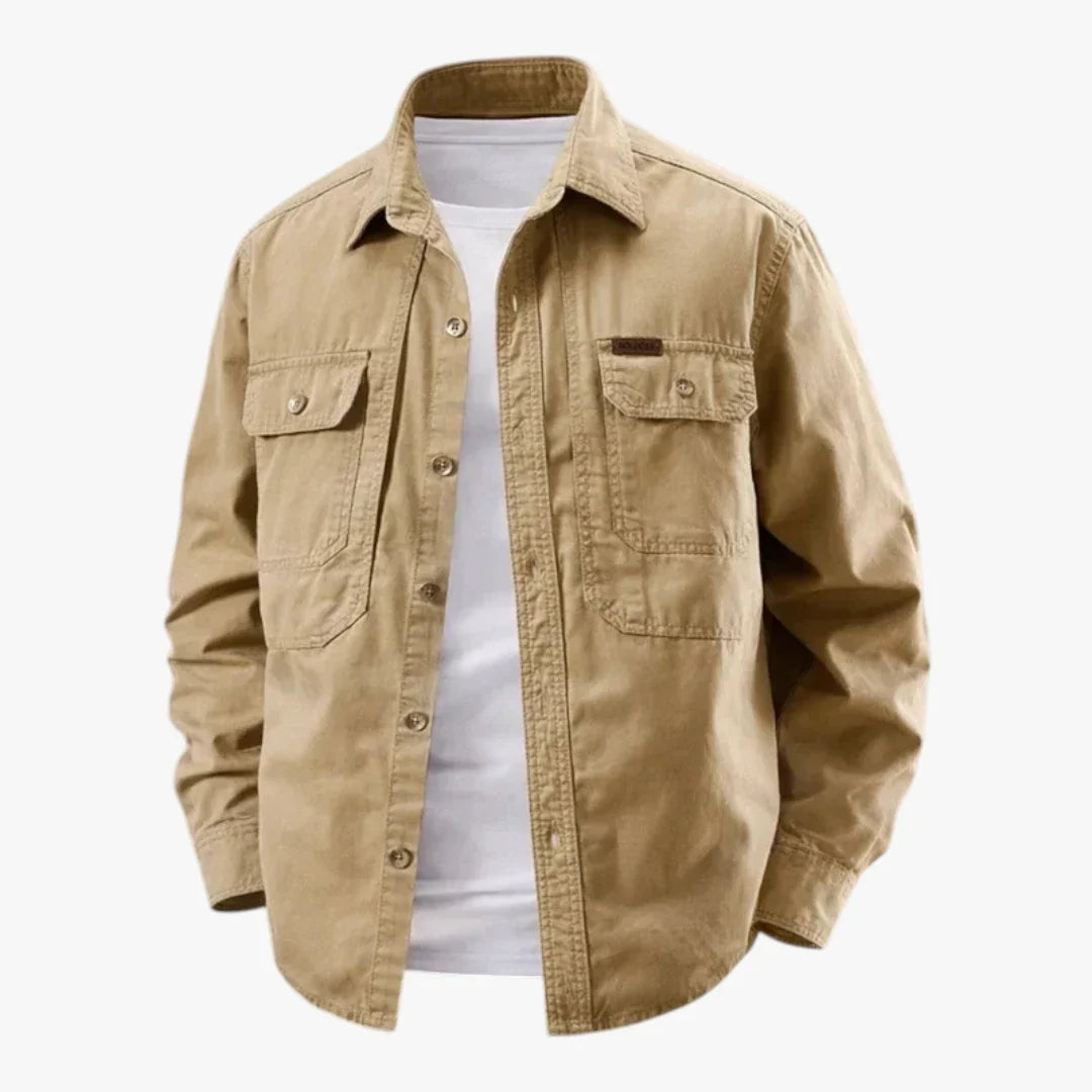 Chaqueta de Hombre Casual Militar con Botones
