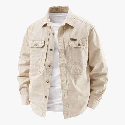 Chaqueta de Hombre Casual Militar con Botones