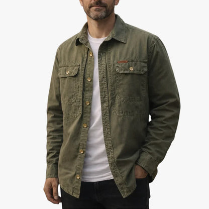 Chaqueta de Hombre Casual Militar con Botones