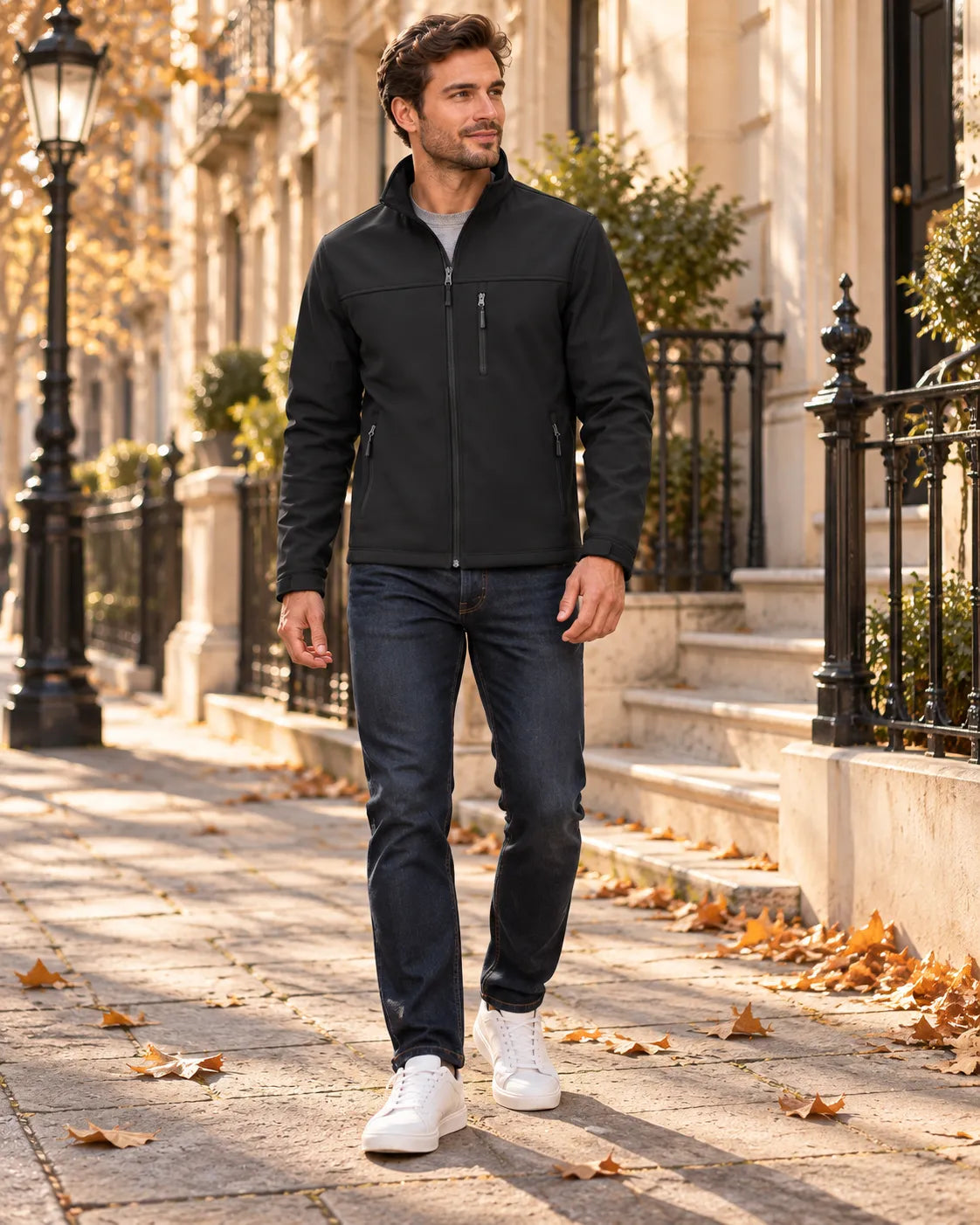 Chaqueta de Hombre Deportiva Ligera con Cremallera