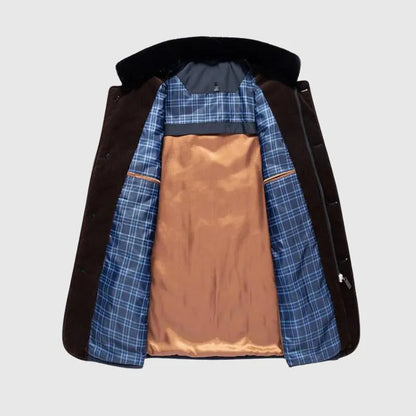 Chaqueta de Hombre de Invierno Acolchada Casual con Bolsillos