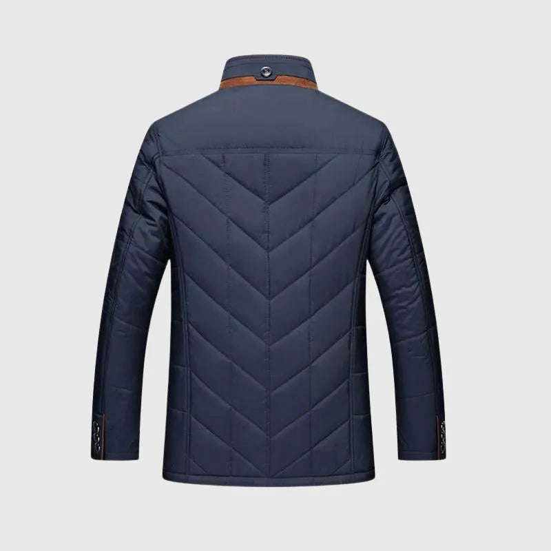 Chaqueta de Hombre de Invierno Acolchada Casual con Bolsillos
