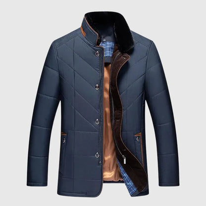 Chaqueta de Hombre de Invierno Acolchada Casual con Bolsillos