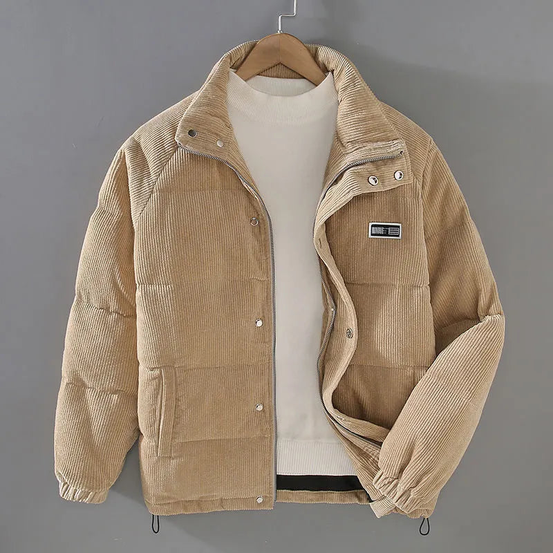 Chaqueta de Invierno de Hombre Acolchada Casual con Broches