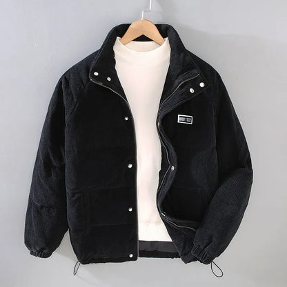 Chaqueta de Invierno de Hombre Acolchada Casual con Broches