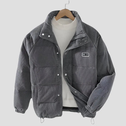 Chaqueta de Invierno de Hombre Acolchada Casual con Broches