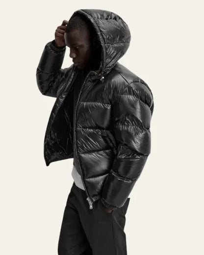 Chaqueta de Invierno de Hombre Acolchada Moderna con Capucha