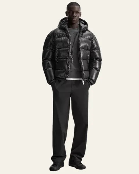 Chaqueta de Invierno de Hombre Acolchada Moderna con Capucha