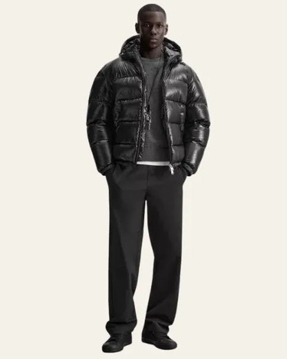 Chaqueta de Invierno de Hombre Acolchada Moderna con Capucha
