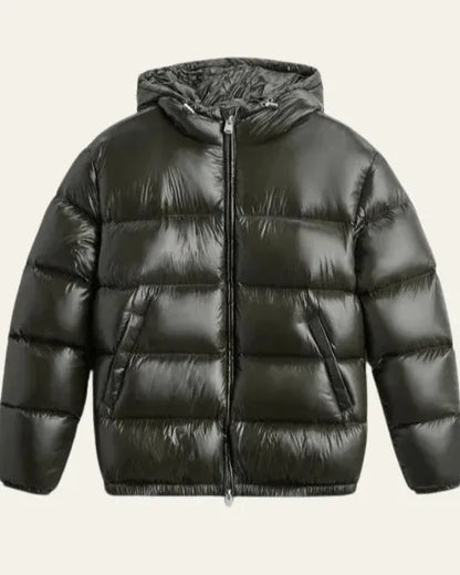 Chaqueta de Invierno de Hombre Acolchada Moderna con Capucha