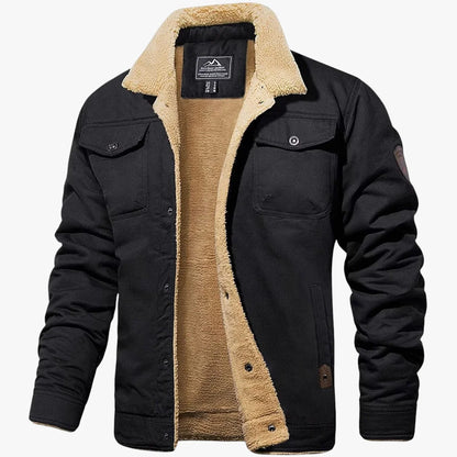 Chaqueta de Invierno de Hombre Casual Militar con Botones