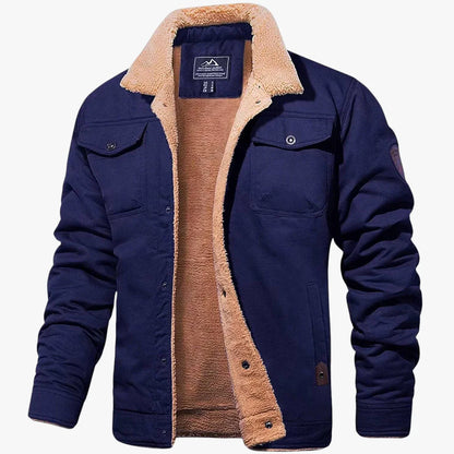 Chaqueta de Invierno de Hombre Casual Militar con Botones