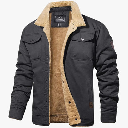 Chaqueta de Invierno de Hombre Casual Militar con Botones