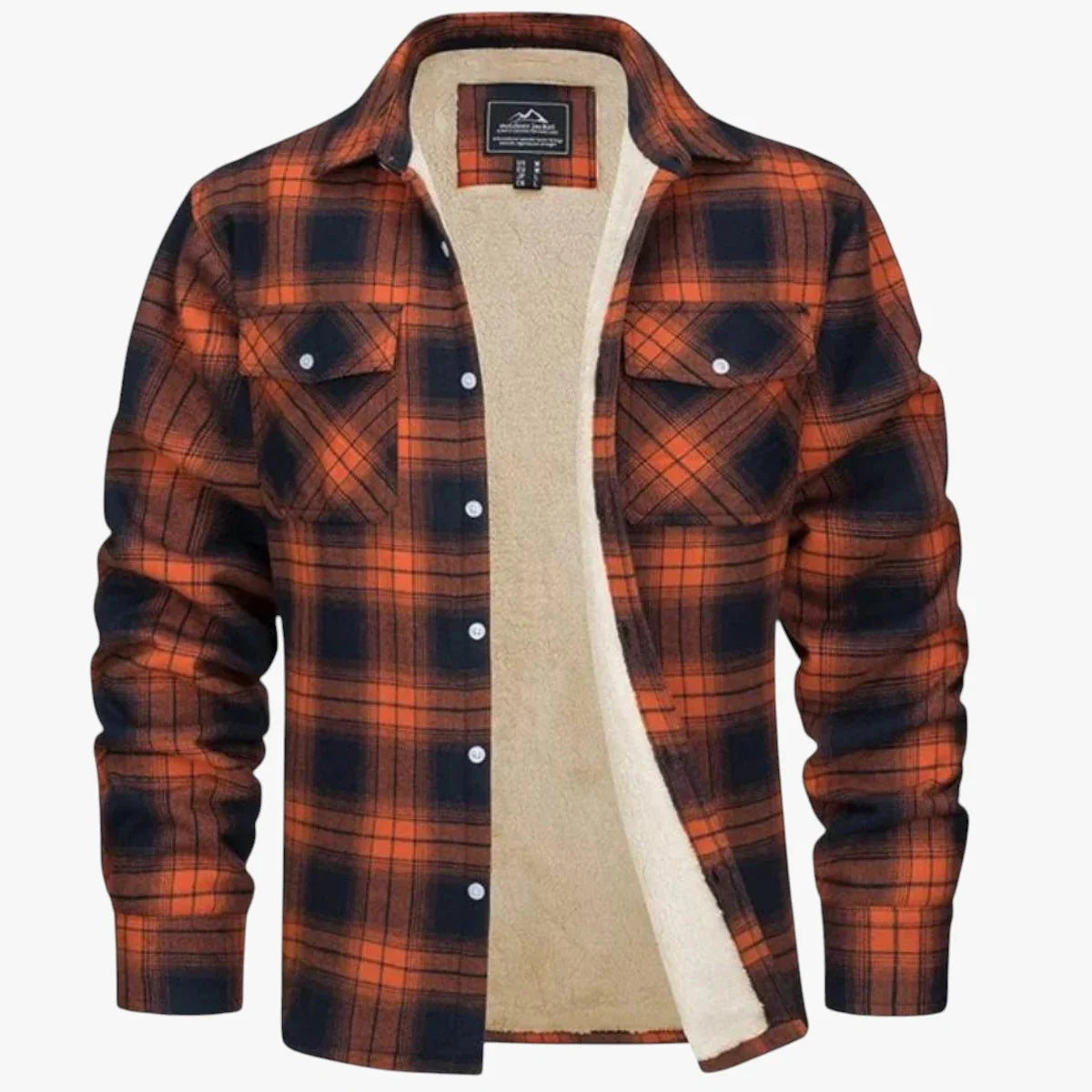Chaqueta de Invierno de Hombre Casual de Cuadros con Botones