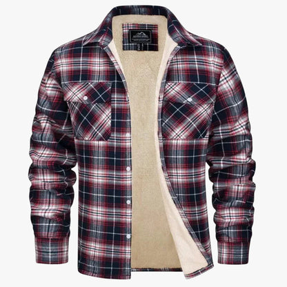 Chaqueta de Invierno de Hombre Casual de Cuadros con Botones