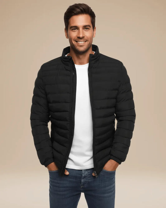 Chaqueta de Invierno de Hombre Ligera Acolchada con Cremallera
