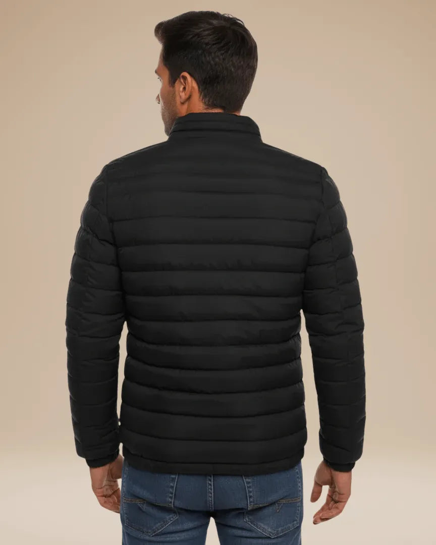 Chaqueta de Invierno de Hombre Ligera Acolchada con Cremallera