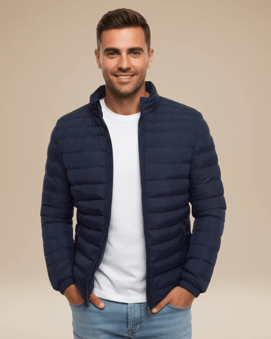 Chaqueta de Invierno de Hombre Ligera Acolchada con Cremallera